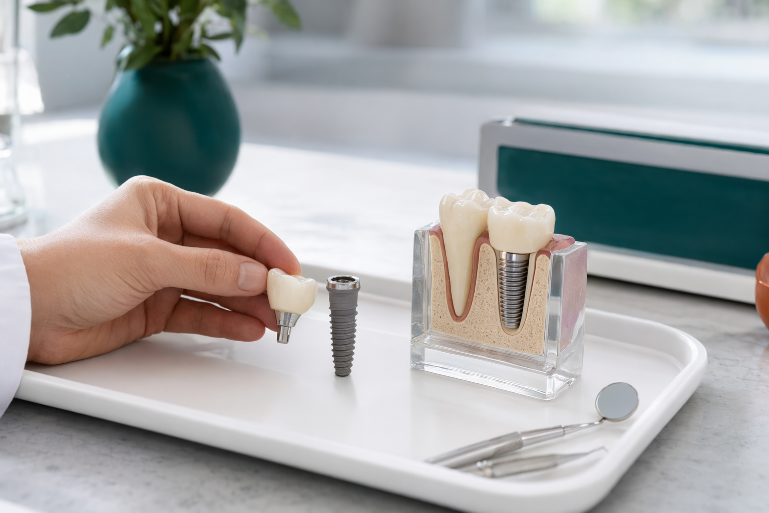 Implant-supported teeth: a tooth and its root, restored